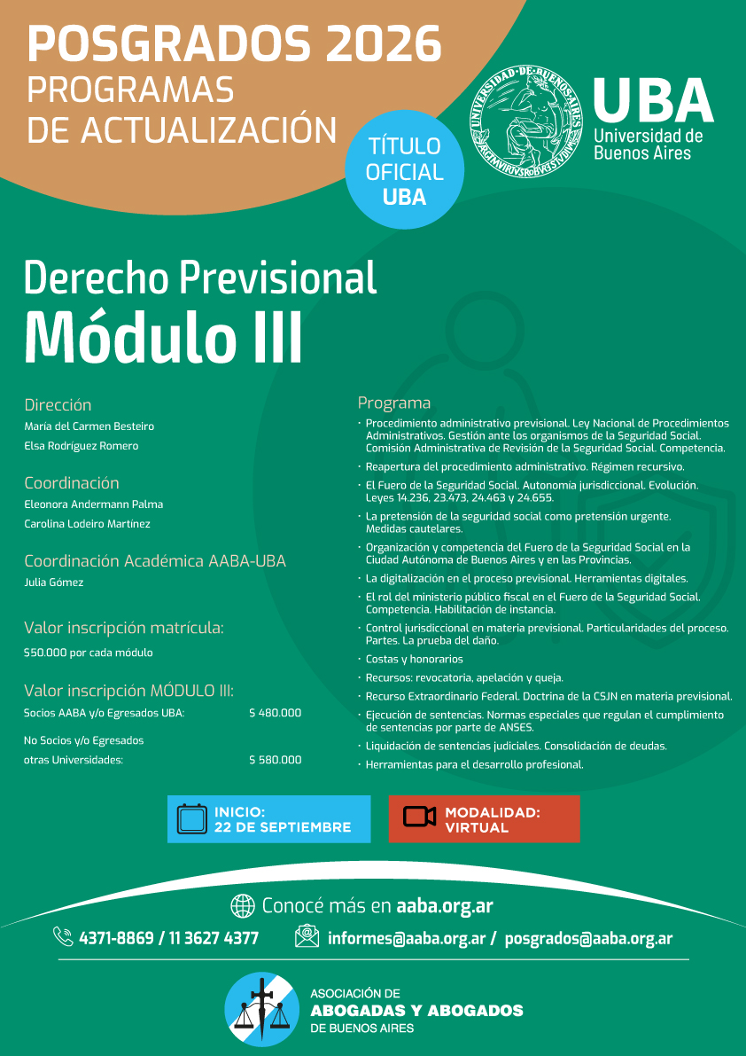 POSGRADO PREVISION SOCIAL 2026 - MODULO III
